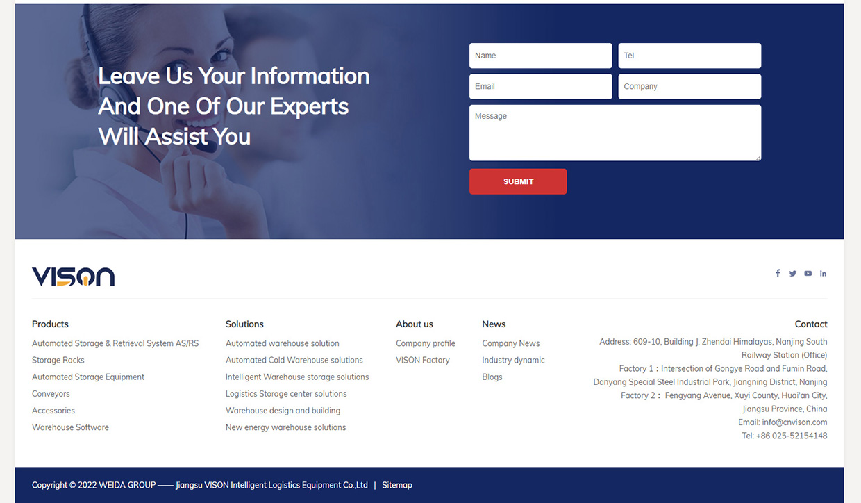 VISON外貿(mào)網(wǎng)站案例